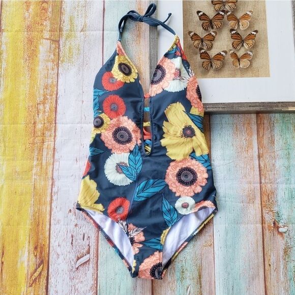 Modcloth The Tereza One-Piece‎ Floral SwimsuitS - Picture 3 of 8